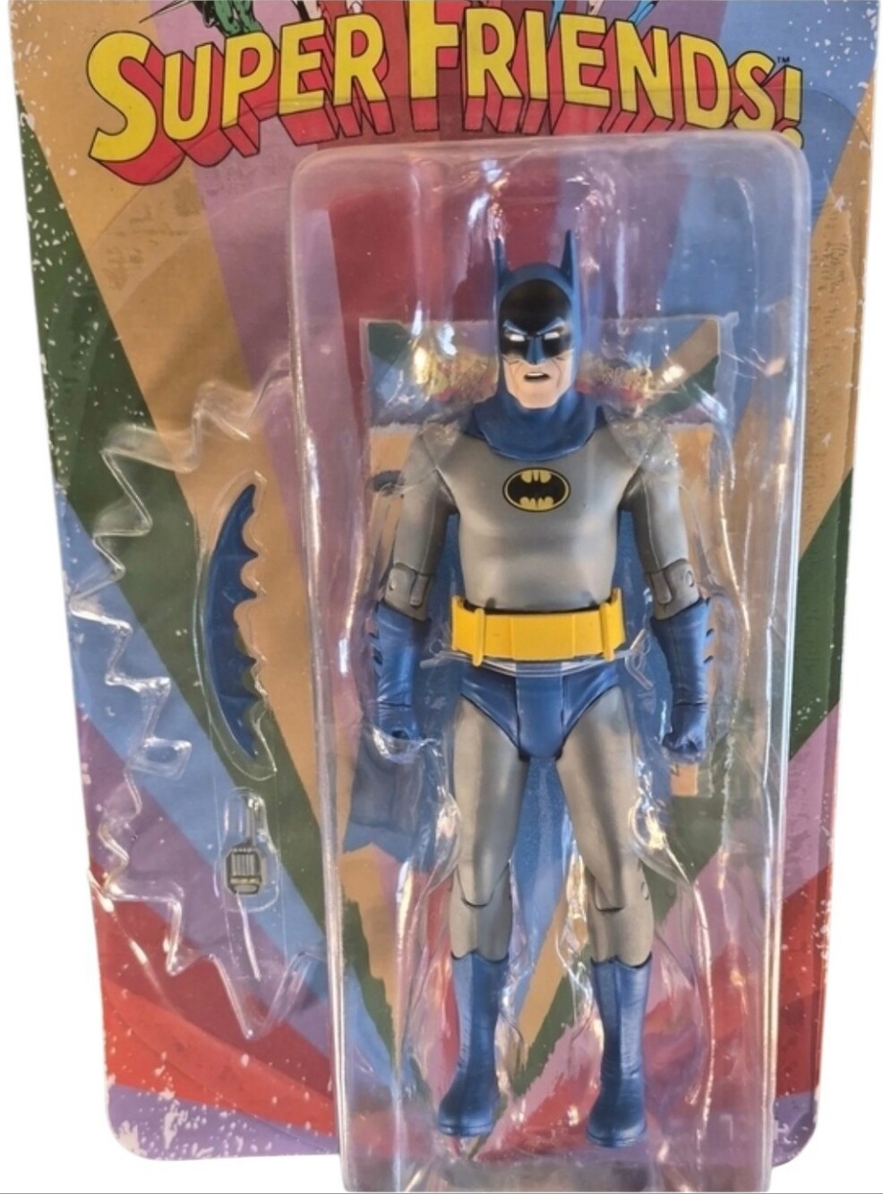 Super Friends Bizarro Batman DC Retro Figure-Mcfarlane Toys,6",Grey & Blue Multi